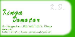 kinga domotor business card